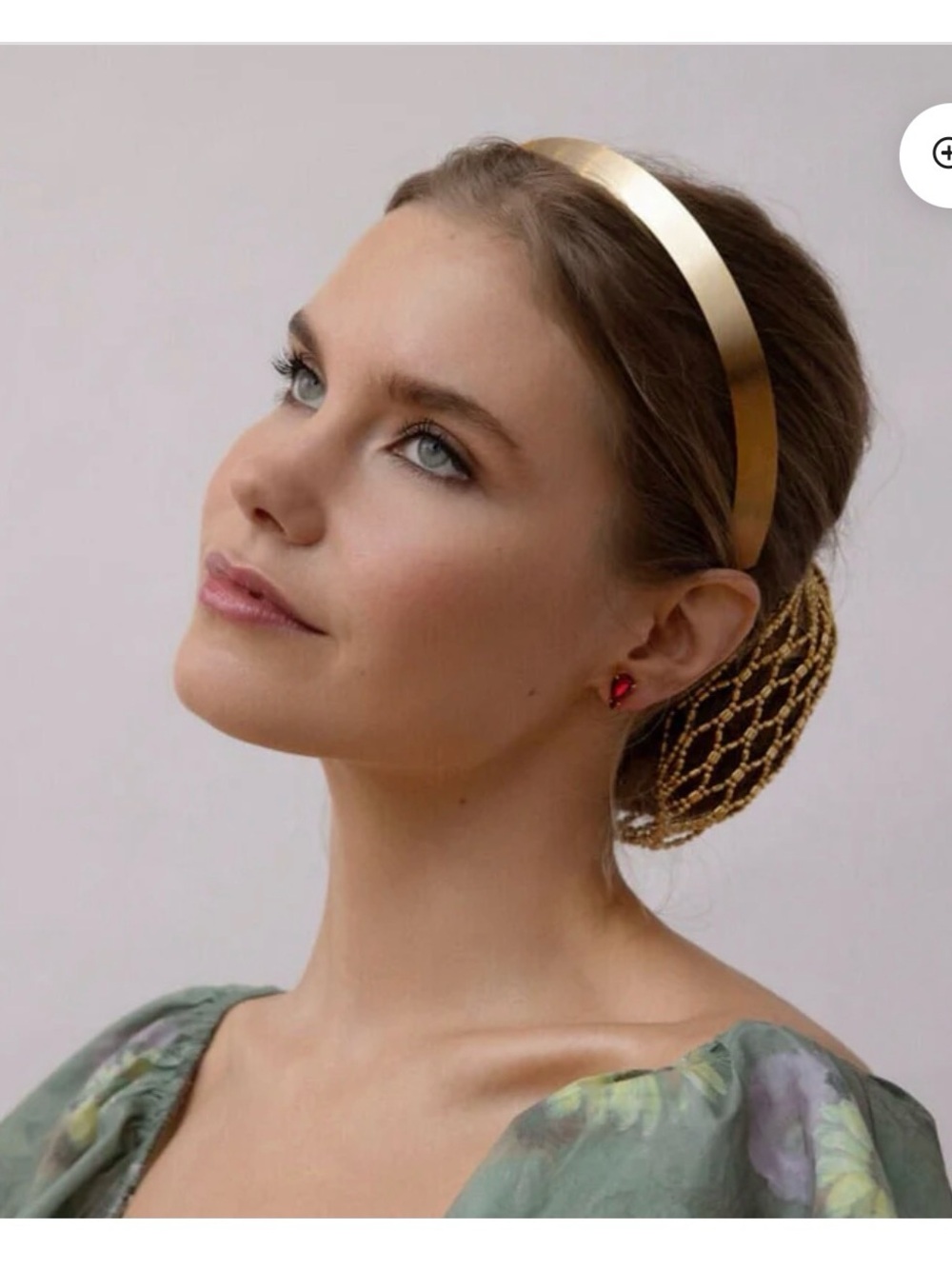 Anthropologie metal gold headband